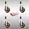 Service Caster 4 Inch 316SS High Temp Glass Filled Nylon 1 Inch Expanding Stem Caster Set SCC-SS316EX20S414-GFNSHT-1-4 - alternate 3